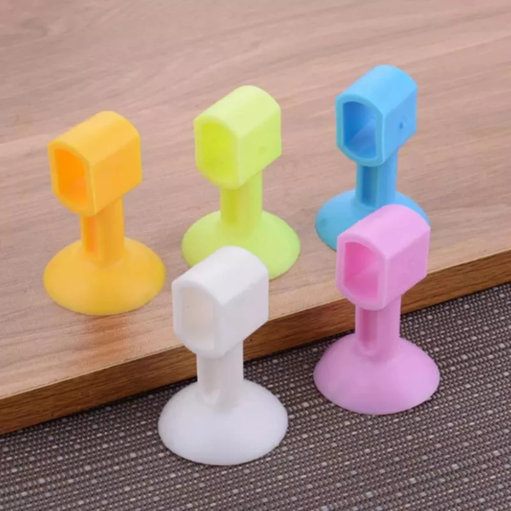 Door Stopper Baby Safety Protector Guard Silicone Wall Protector Anti-Collision Door Stops Punch free O Shape For Bathroom 1pc door stopper silicone door stopper door stopper bumpers silicone rubber bumpers