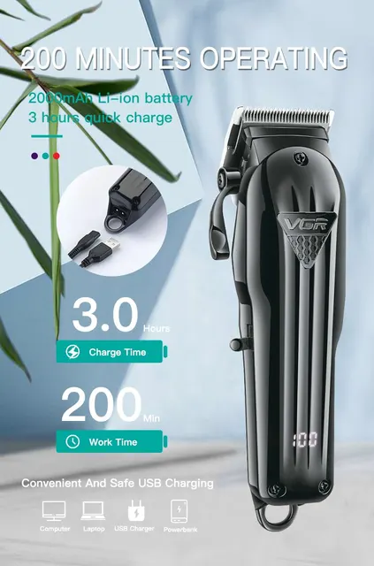 Hair Clipper Professional Cutting Machine Trimmer Adjustable