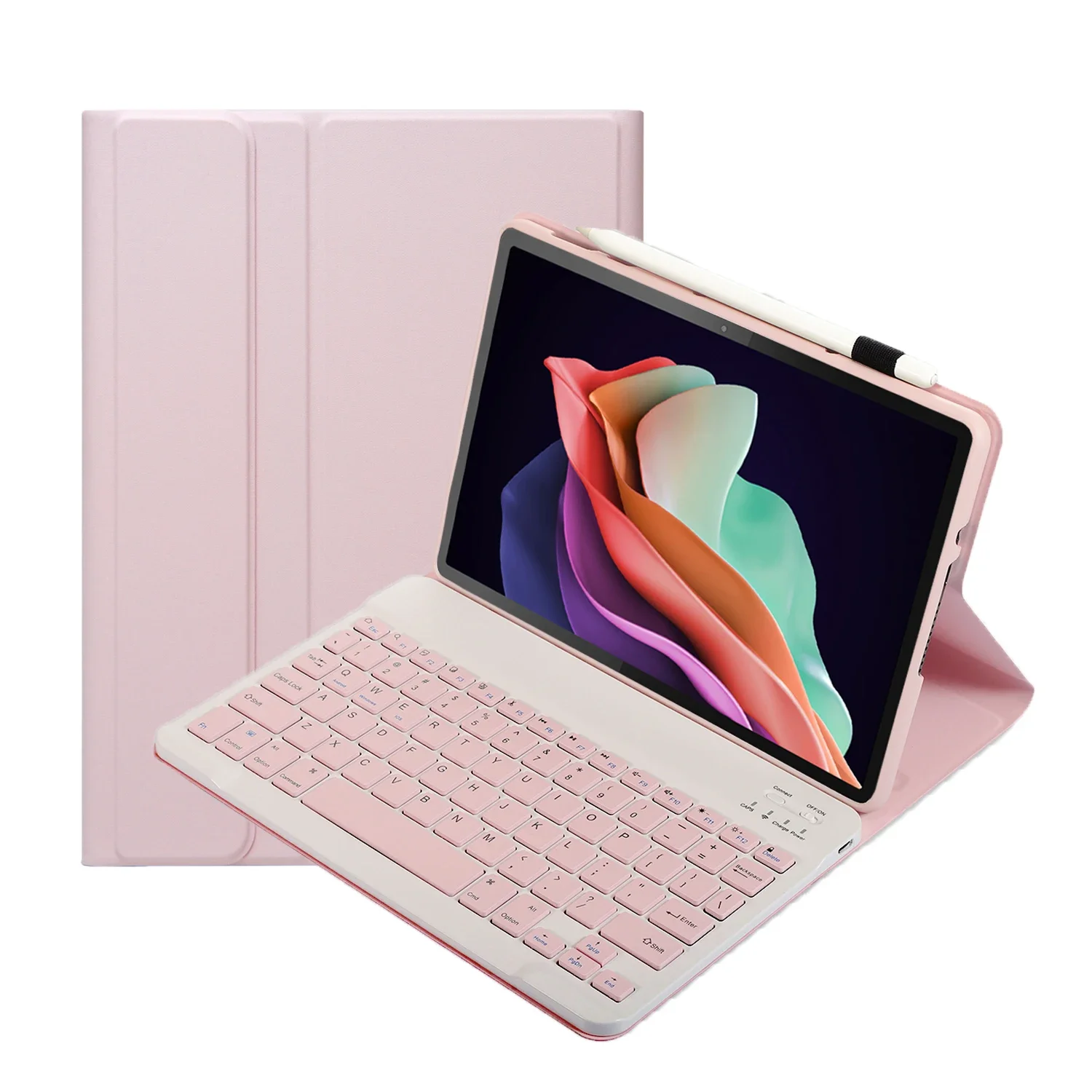 

Яркий Цветной чехол с беспроводной Bluetooth клавиатурой для планшета Lenovo Pad 11 дюймов 2024 TB331FC, съемный магнитный кожаный чехол