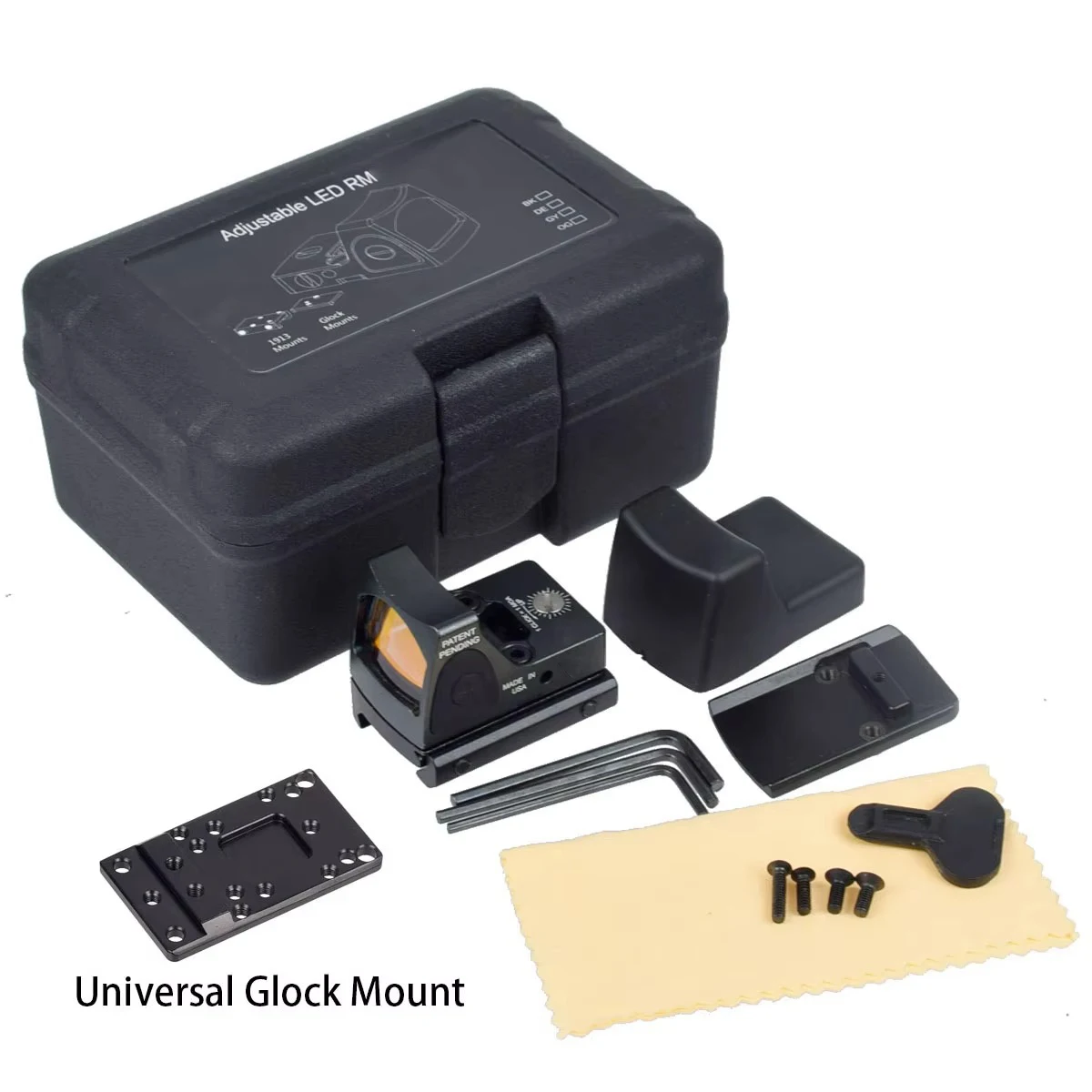 Red Dot Sight Tactical RM HD 1 Green Red Dot Sight Vism Mount Pistol Rifle Rear Plate Base Airsoft MOS Glock Glock17 Picatinny Rail Hunting