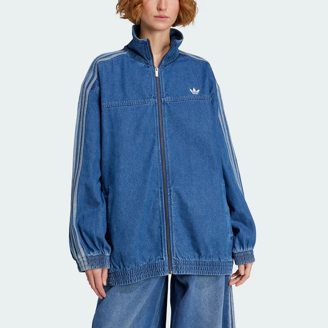 Veste de sport et de loisirs en jean ample pour femme Adidas Authentic Three Leaves JY2896 1