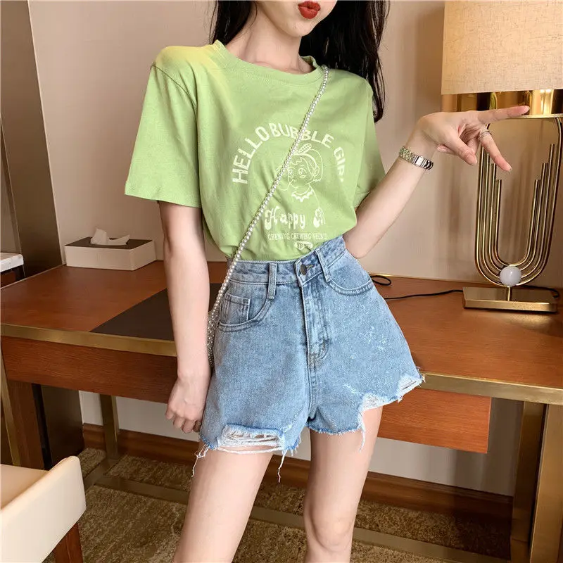 Short Pants for Women To Wear Sexy Ripped Womens Shorts Home Loose Jeans Baggy Denim Youthful Outdoor Summer Design New In Hot
