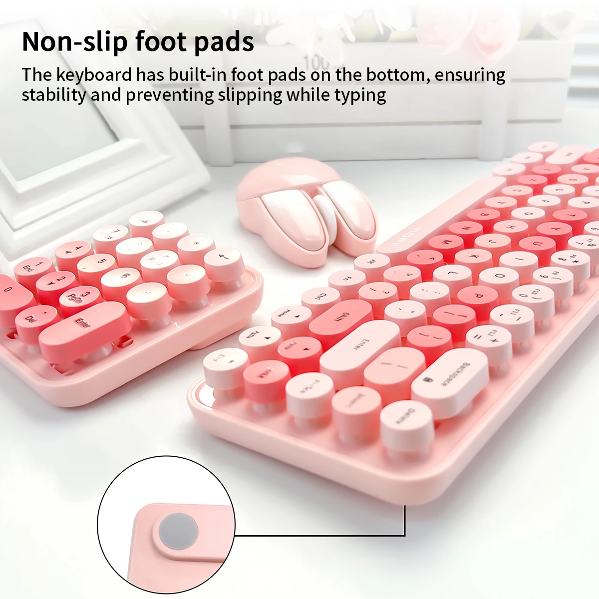 MOFii اتصال لاسلكي 3 في 1 أغطية مفاتيح عالية الجما...