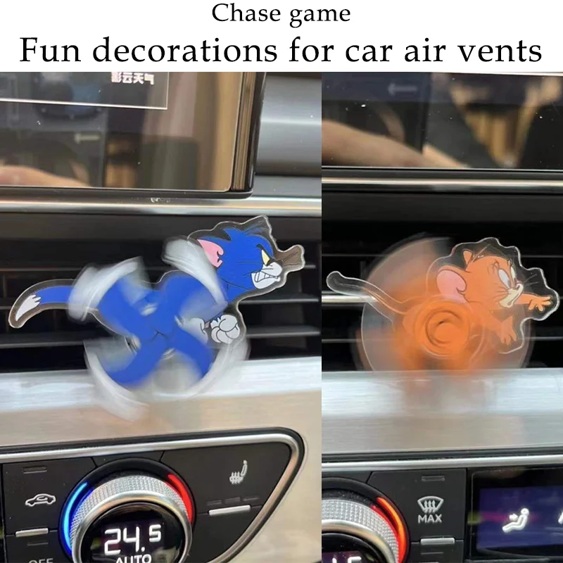thumbnail image 2 of Automotive Dashboard Accessories Tom And Jerry Car Vent Spinners Funny Air Conditioner Decor With Secure Clip For D 664340 2 of 10