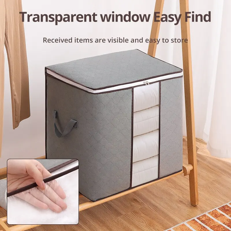 Non-Woven Clothes Storage Box for Clothing And Bedding Storage 1Pc/2Pcs clothes storage box