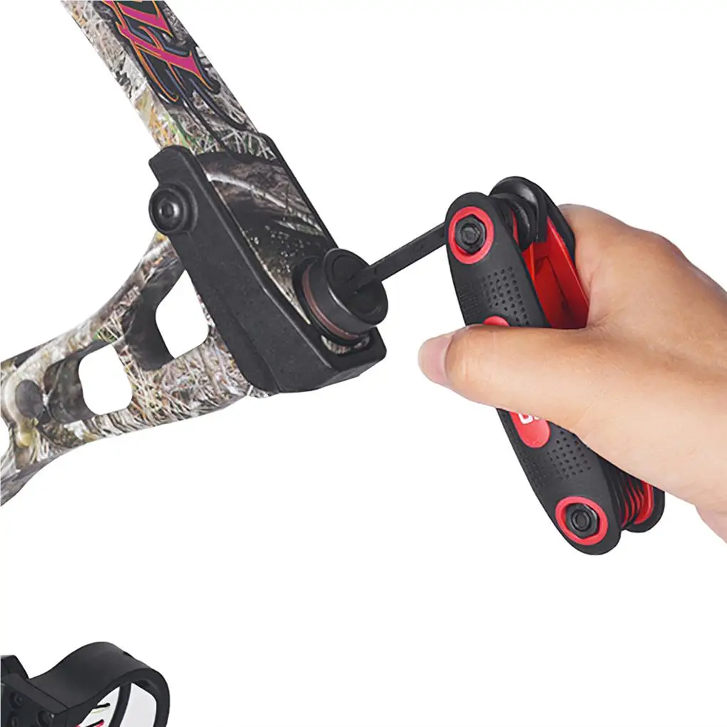 

Hiking Traveling Portable Foldable Hex Spanner Aluminum Folding Wrench Maintenance Multitool Outdoor Equipment Accessory