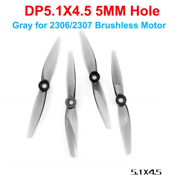 Premium Light Grey 8-Inch Polycarbonate Propellers - 2-Blade Set for FPV Freestyle & Long-Range DIY
