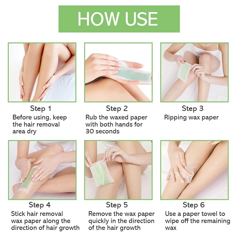 Gentle Cold Wax Strips for Hair Removal 32 Count