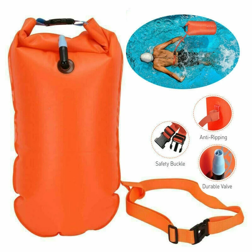 NEW Water Sea Swimming Float Swimming Buoy Safety Signal Air Bag Ultralight Diving Buoy Inflatable Bag Large Capacity PVC