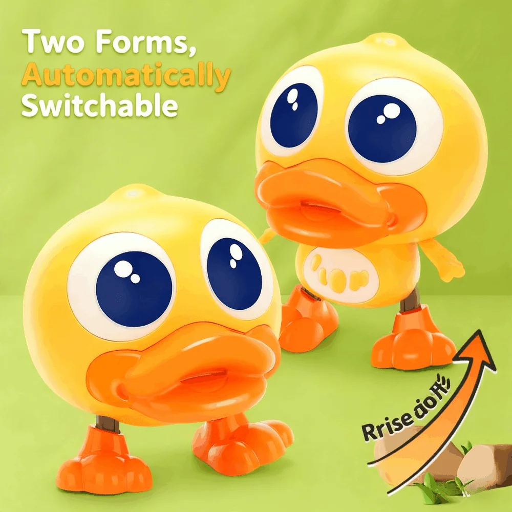 음악, 조명, 높이 조절 기능이 있는 전기 변신 춤추는 오리; 들을 위한 교육용 장난감