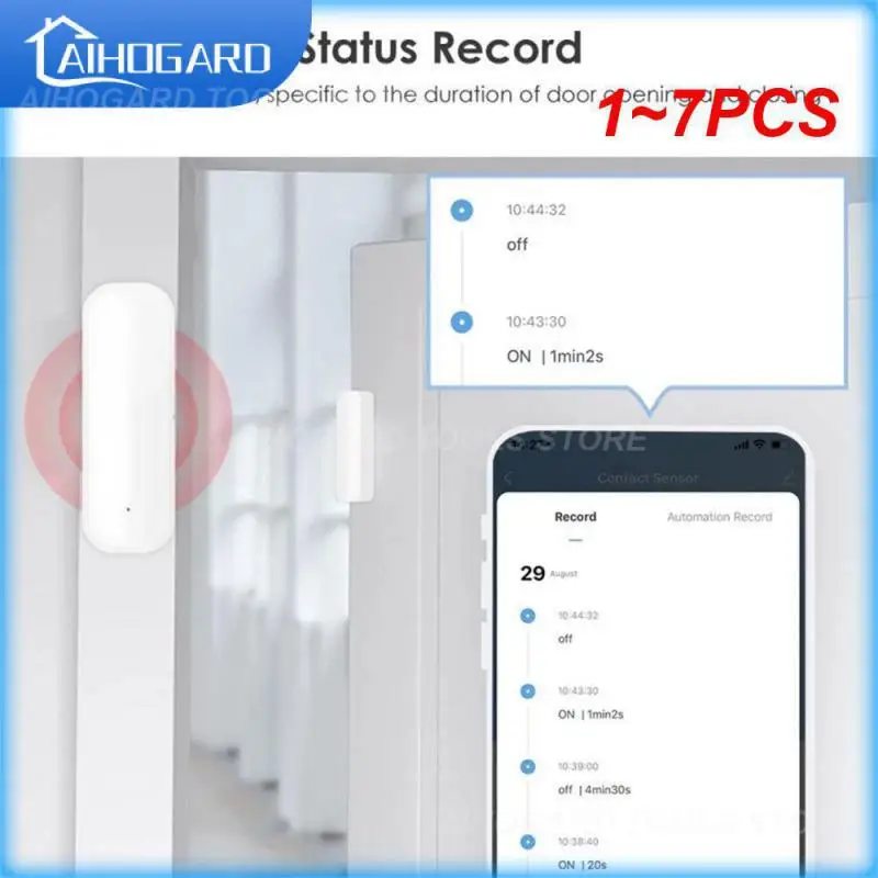 

1~7PCS Tuya WiFi Smart Door Sensor Door Open Closed Detectors Smart Home Security Protection Alarm System Smart Life APP Control