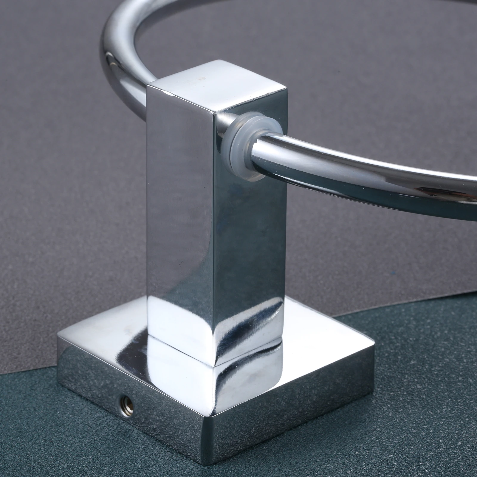 Description Picture 5 of item1Pc Silver 14cm Wall Mounted Bathroom Towel Ring Stainless Steel&Znic Alloy Towel Hanger for Bathroom Kitchen Home Hardware