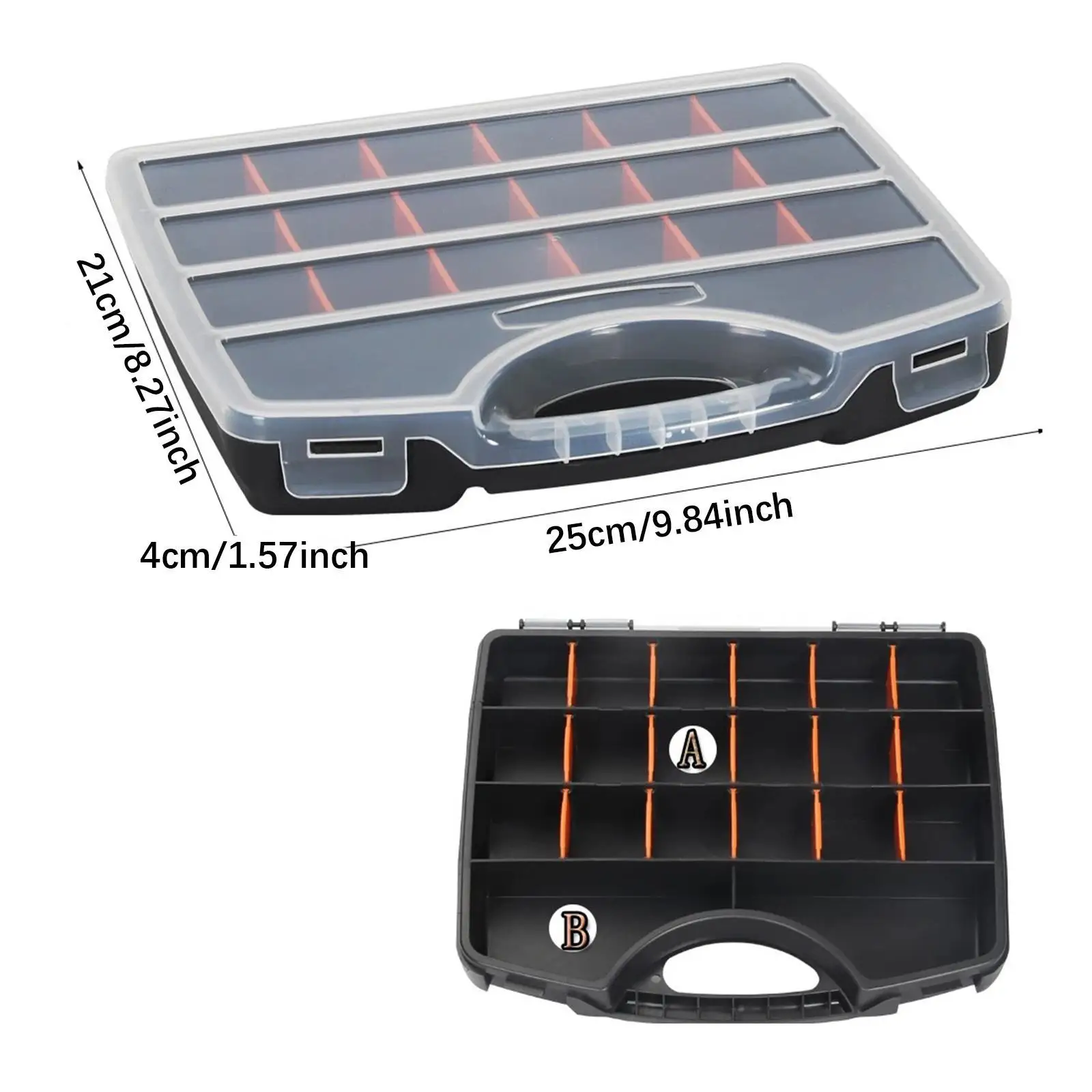 Tools Organizer Box Versatile Fishing Tackle Box with Removable Dividers Tool Case for Screw Nuts Nails Bolts Small Parts
