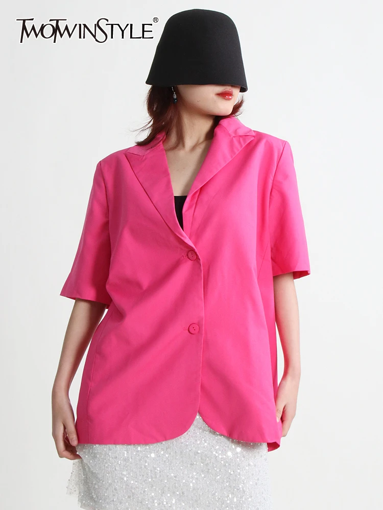 

Женский однобортный Блейзер TWOTWINSTYLE, блейзер с вырезами и коротким рукавом, однобортный Блейзер