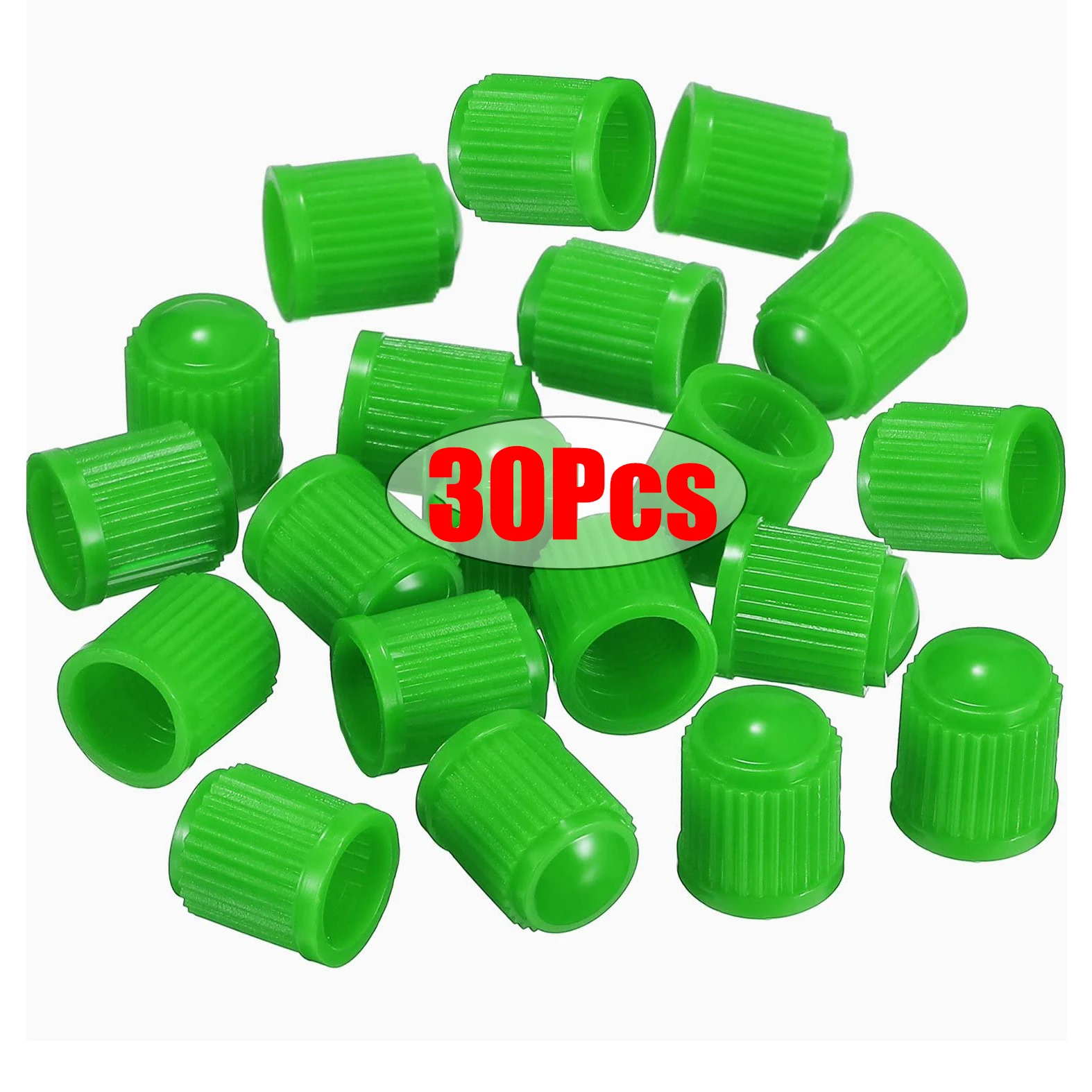 thumbnail image 1 of 30 tapones de plástico para válvulas de neumáticos de coche, color rojo, sin cámara, a prueba de polvo, accesorio para automóvil, 1 of 5