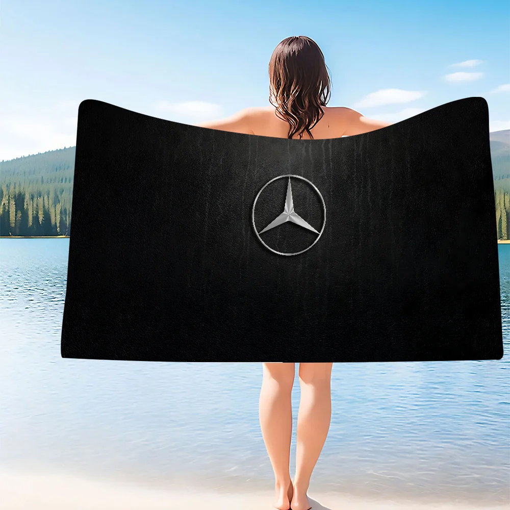 Car B-Benz Anime Beach Swimming Towel Soft Absorbent Washcloth Children's Gifts for Kids Travel Camping Gym 6