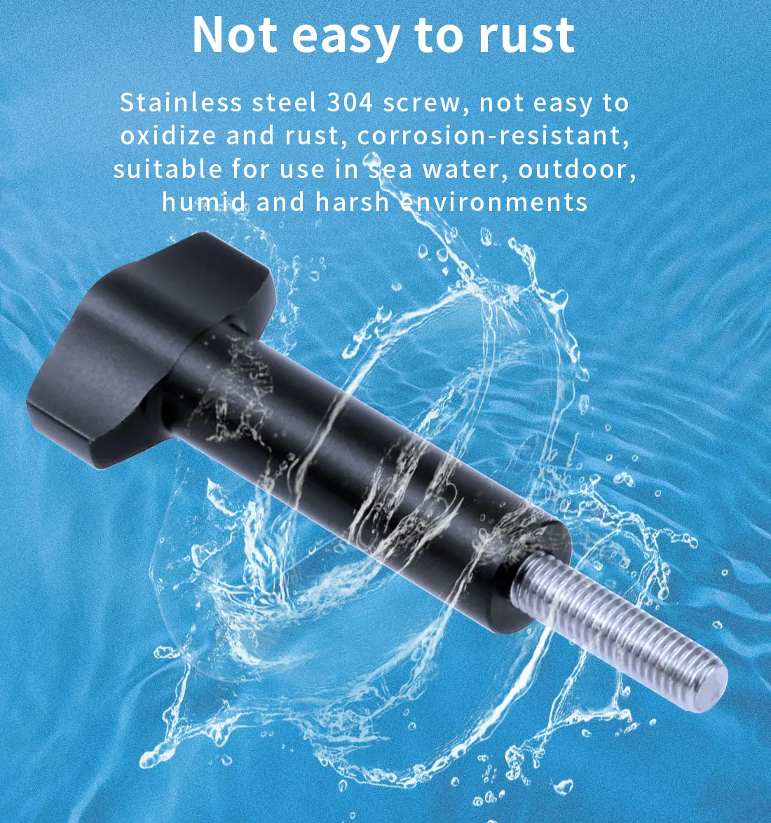 M5 Thread Bolt Stainless Steel Aluminium Alloy T Hand Tighten Screw Clamping Kno