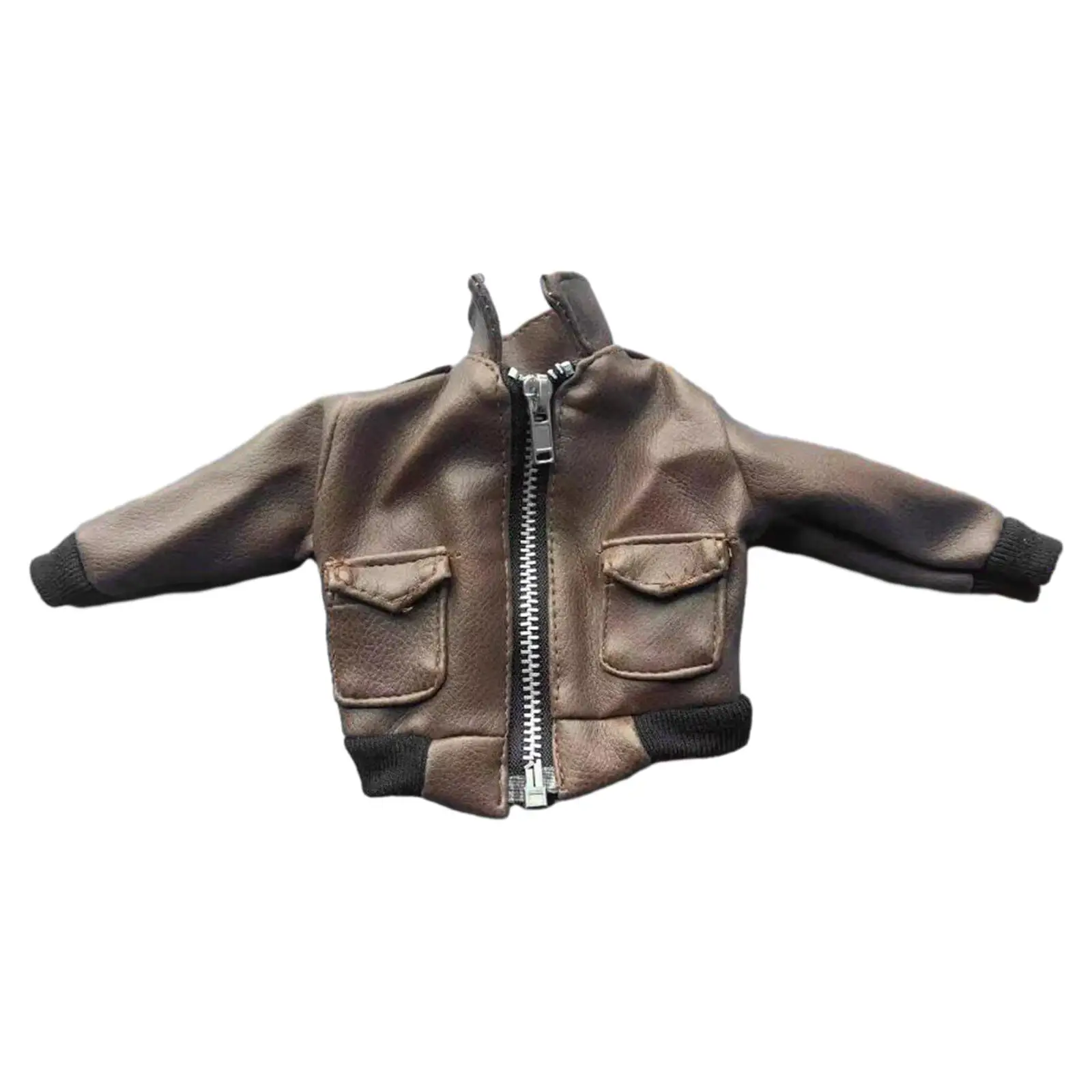1:6 Action Figures Jacket Accessories Miniature PU Leather Outfits