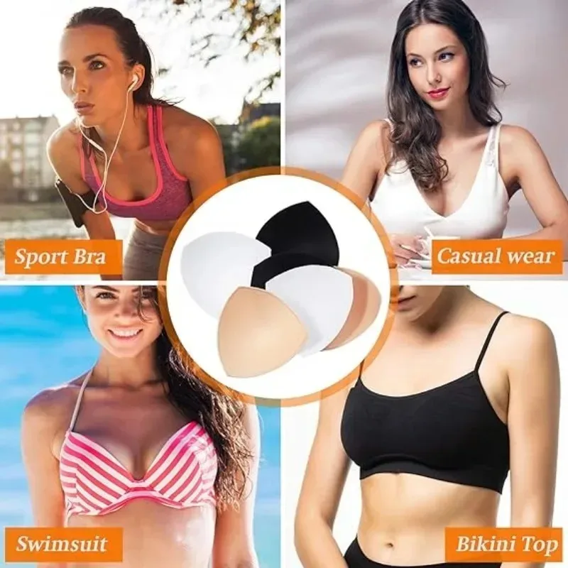 Soft Bra Pads Inserts Removable Bra Pad for Women Breast Push Up Enhancer Bra Pad Sports Bras Cups Insert Bikini Swimsuit 5
