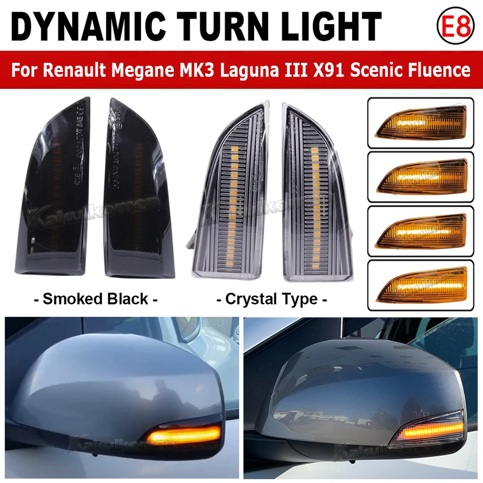 2Pcs Fit For Renault Megane MK3 Laguna III X91 Scenic Fluence