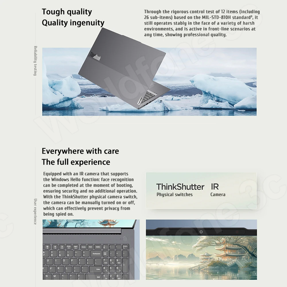 Lenovo Laptop ThinkBook 16+ AI AMD Ryzen R7 8845H Radeon 780M RAM 16GB LPDDR5x 1T SSD 16-inch 2.5K 120Hz Screen Notebook PC notebook laptop