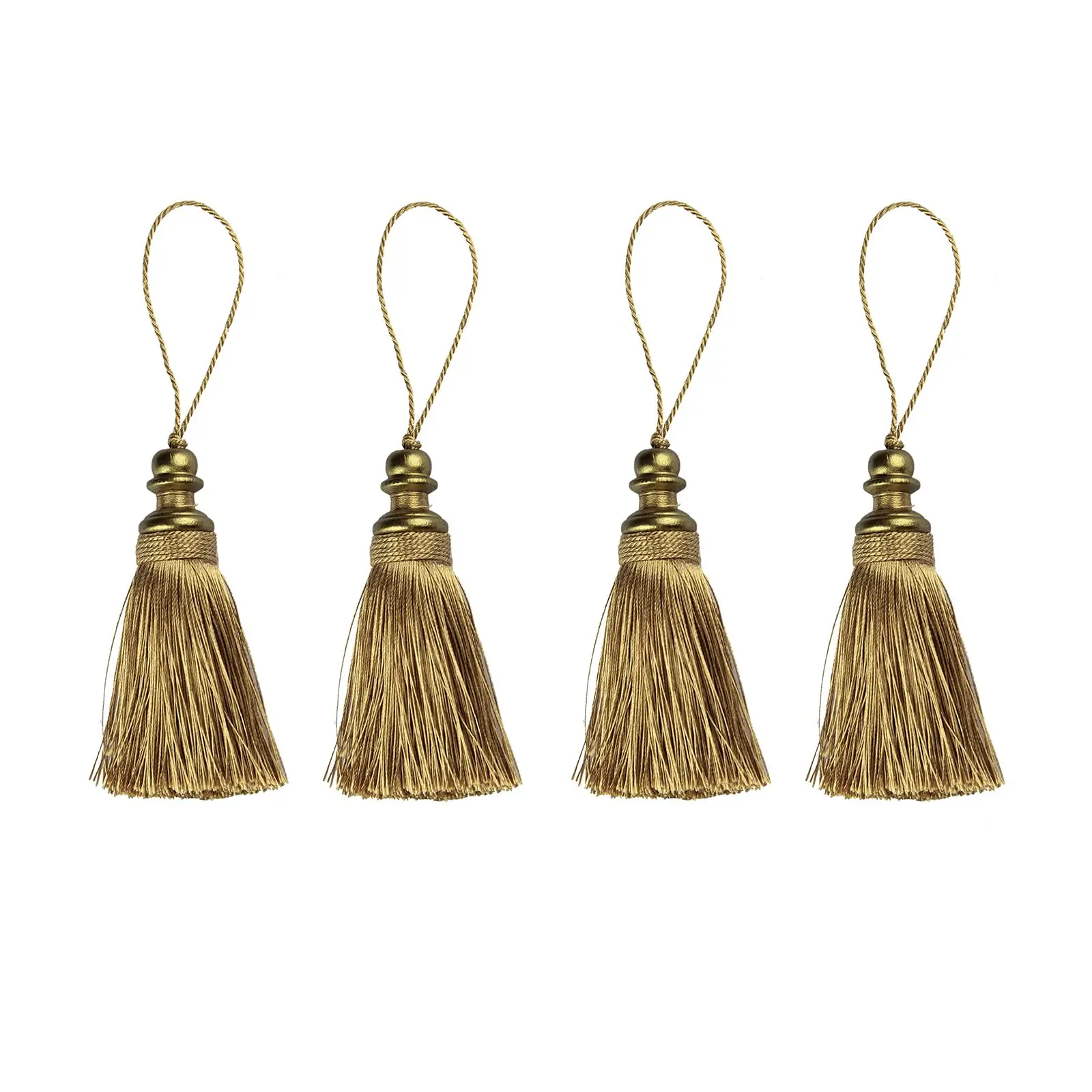 1PC Hängenden Seil Seide Quasten Fringe Nähen Quaste Trim Schlüssel Quasten Für DIY Verschönern Vorhang Zubehör – Detail 2