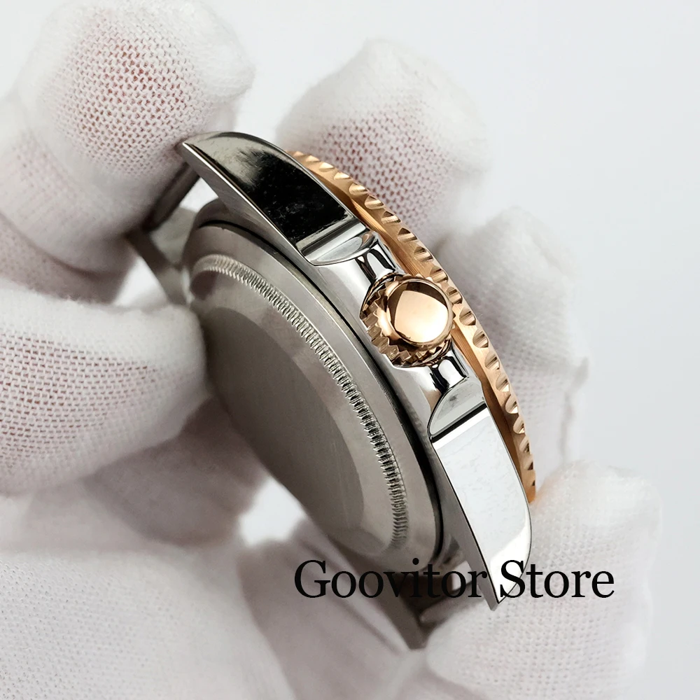 Rose Gold silver NH35 Case Sapphire Crystal Stainless Steel for submariner gmt NH34 NH35 NH36 Automatic Movement Watch Case