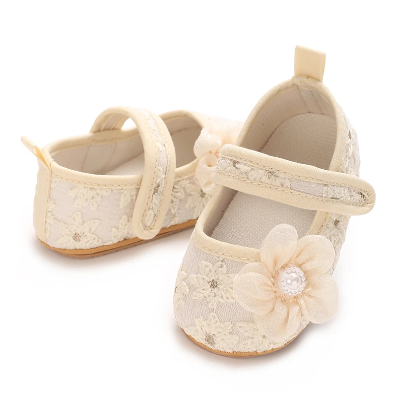 0-1 Year Baby Baptist Shoes Girl Shoes Lace Rubber Sole Anti-slip Toddler First Walkers Infant Crib Newborn Girl Moccasins