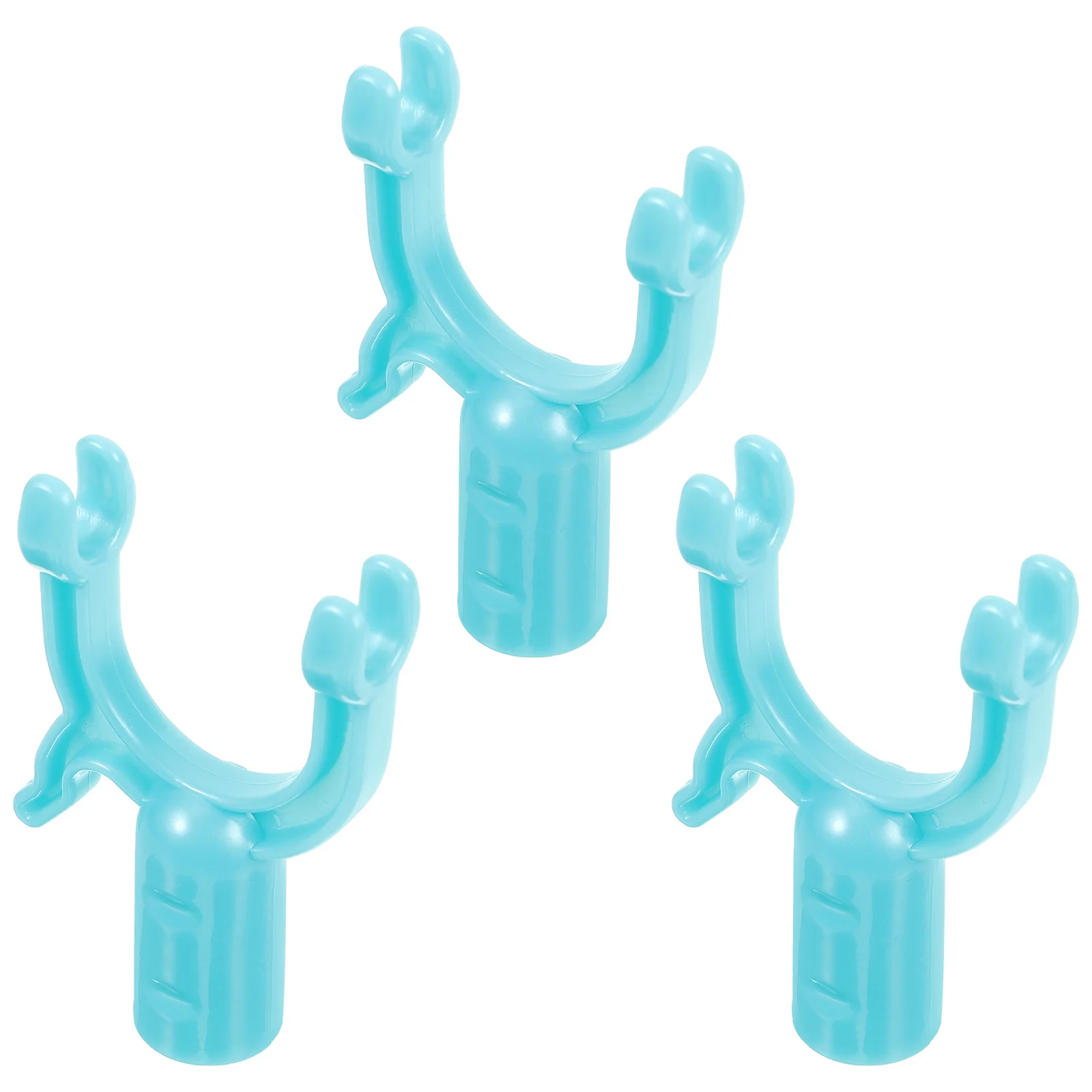 3 Pcs Home Clothes Rod Connector Aluminum Alloy Telescopic Pole Drying Heads Plastic 6