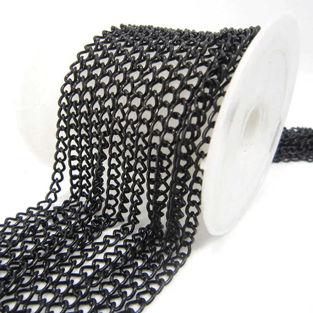 2-Meter Vibrant Metal Chains for DIY Jewelry and Craft Accessories