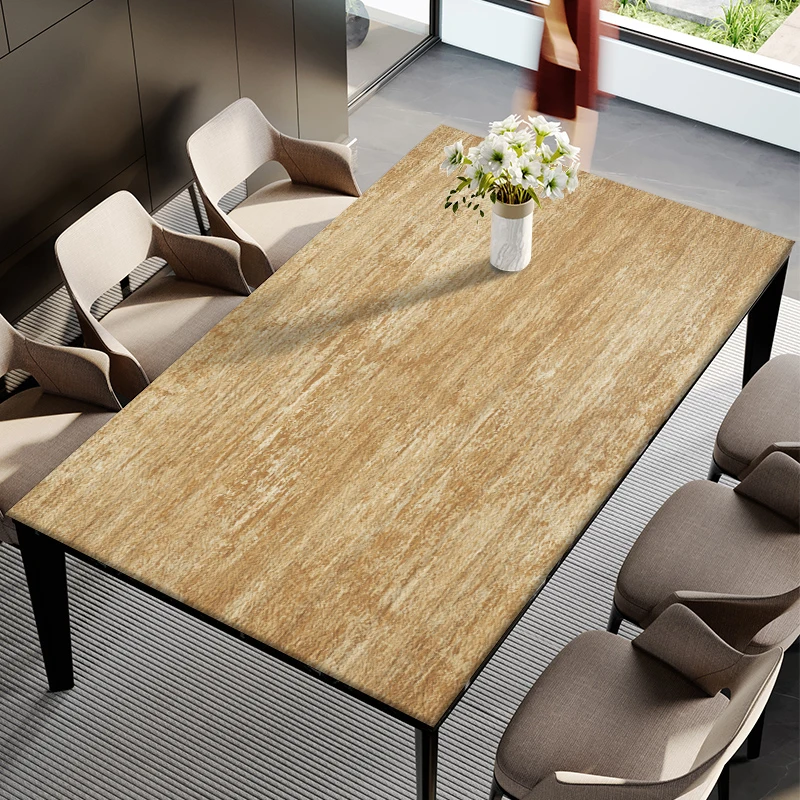 

Imitation Wood Grain Tablecloth, Anti-scalding, Heat-insulating, PVC Leather Dining Table Mat, Coffee Table Protector Pad Decora