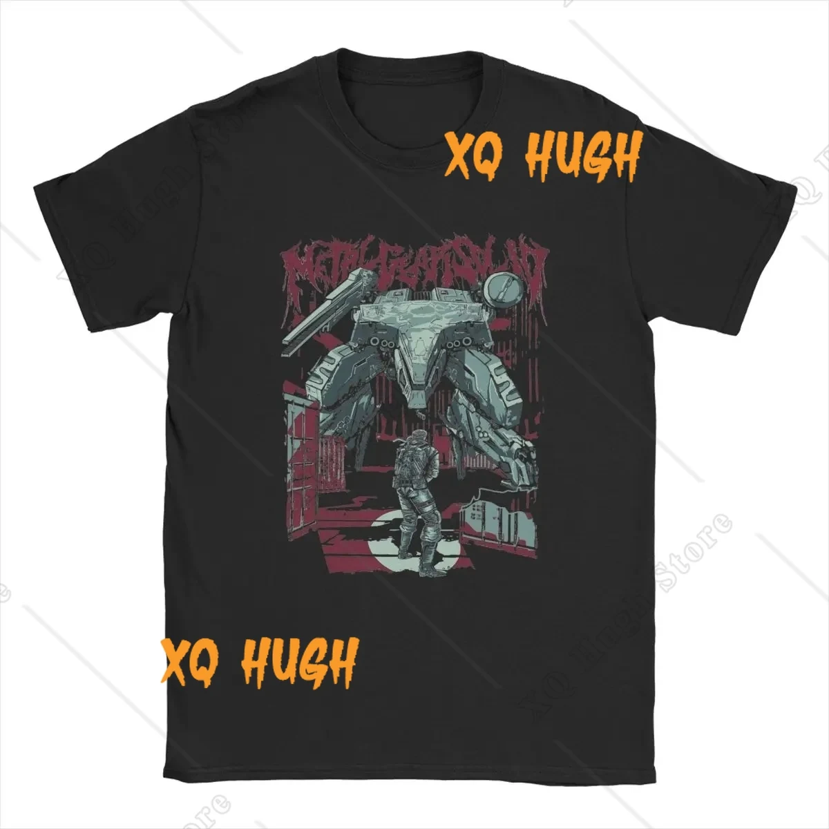 Men's Metal Gear Solid Graphic T-Shirt - Round Collar Cotton Short Sleeve Tee