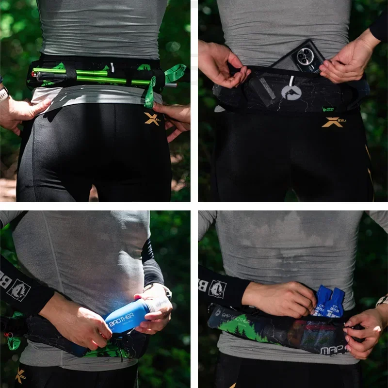 MAP BROTHER W1002 Hydration Running Belt Waist Pack Travel Money Bag Trail Marathon Gym Workout Fitness Mobile Phone Holder Bag 6