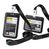 Staff Workers Working Permit Case Lanyard Set Pass Work Card Cover Case Badge Holder Exhibition ID Tag Bus Card Sleeve Holder 1