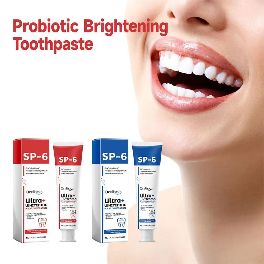 

SP 6 Probiotic Brightening Toothpaste Oral Care Of Refreshing Breath With Toothpaste And Probiotics Teeth Whitening 120g