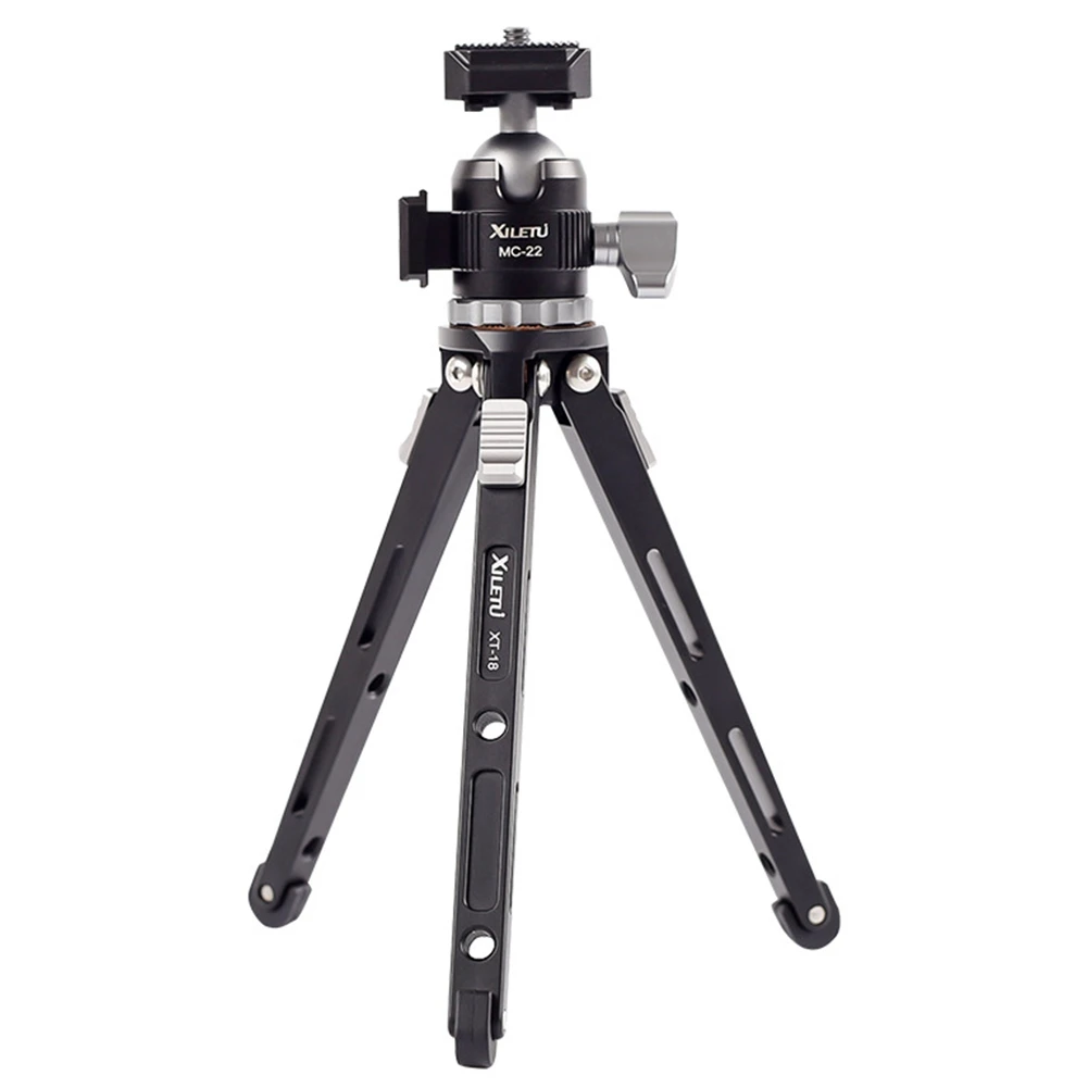 Настольный мини-штатив XILETU MC22 + XT18 с холодным башмаком и винтом 1/4 дюйма