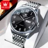 OLEVS Classic Men's Watch Quartz Leather Strap Digital Dial Man Wristwatches Business Casual Watches for Men Relogios Masculino 2