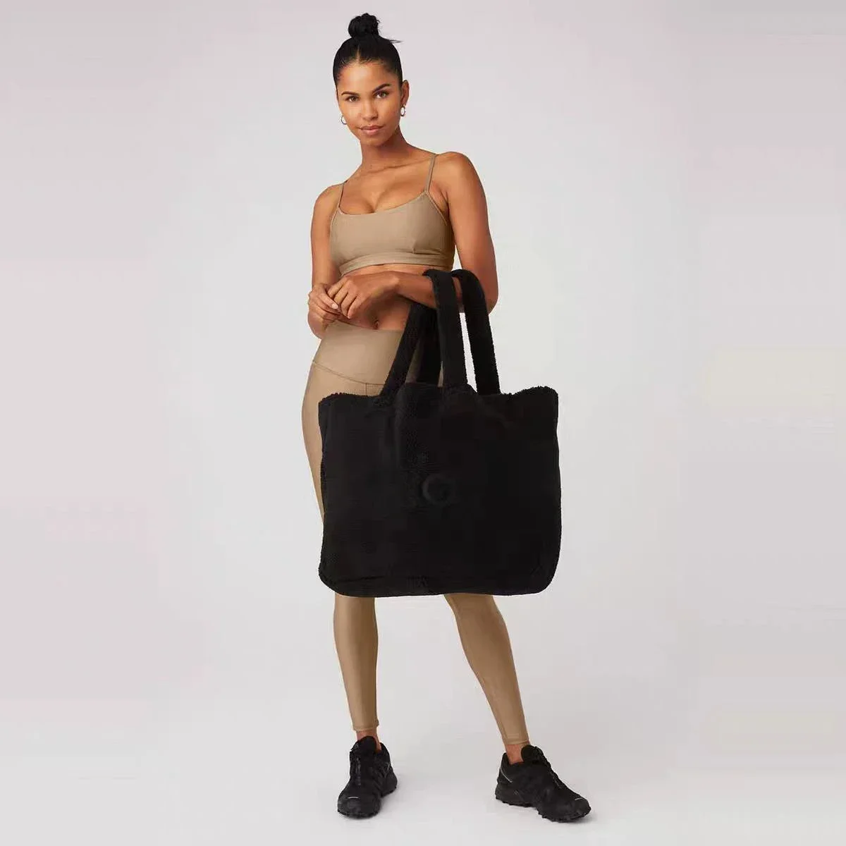 AI Trustworthy Sherpa  Yoga Cute Handbag Plush Shoulder Bag Comfortable Large Capacity Makeup Storage Bag Autumn and Winter 2