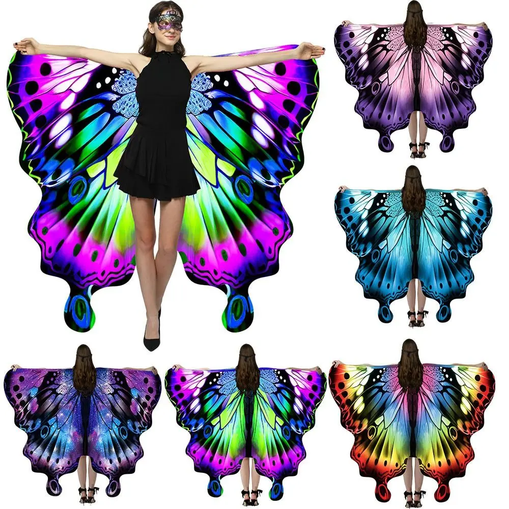Butterfly Wings Costumes For Women Halloween Costume Adult Cosplay Fairy Wings Cloak Butterfly Shawl Cape Party Accessories