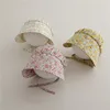 Summer Thin Boy Girl Children Floral Print Big Eaves Soft Caps Fashion Cotton Sunscreen Hat Infant Casual Caps Kid Flower Hats 1