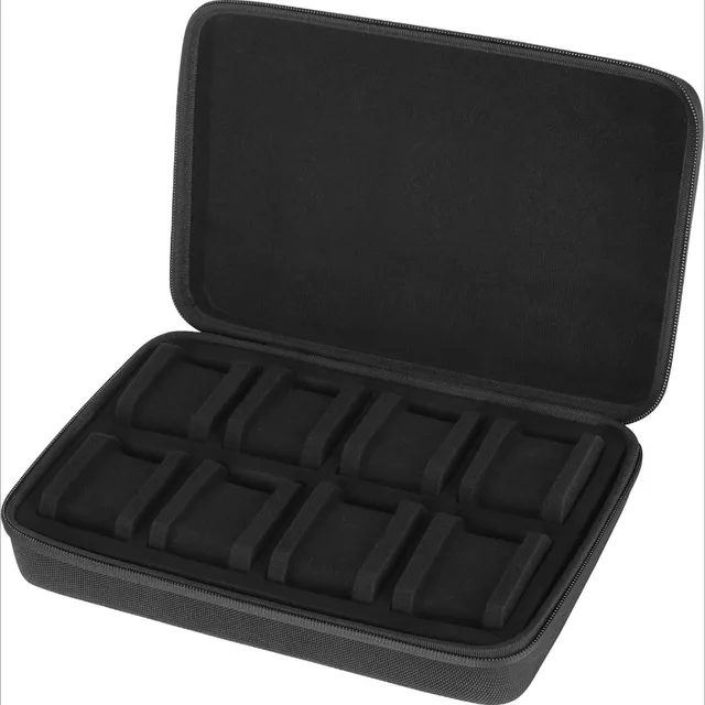 Boîte de rangement de montre à 10 fentes, étui de voyage à fermeture éclair, organisateur de montre Portable, support d'affichage pour montres-bracelets et montres intelligentes 2