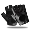 Leather Gloves Men's Half Finger Fitness Sports Driving Anti-skid Strong Wear-resistant Driving Retro Motorcycle Sheepskin Glove 6