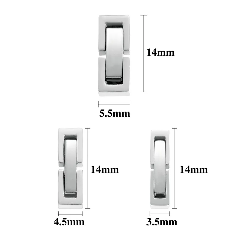 2 Stücke Edelstahl Faltschließe Schnallen Verschluss Verschlüsse Zubehör Stecker Für DIY Handgemachten Schmuck Machen Liefert – Detail 1