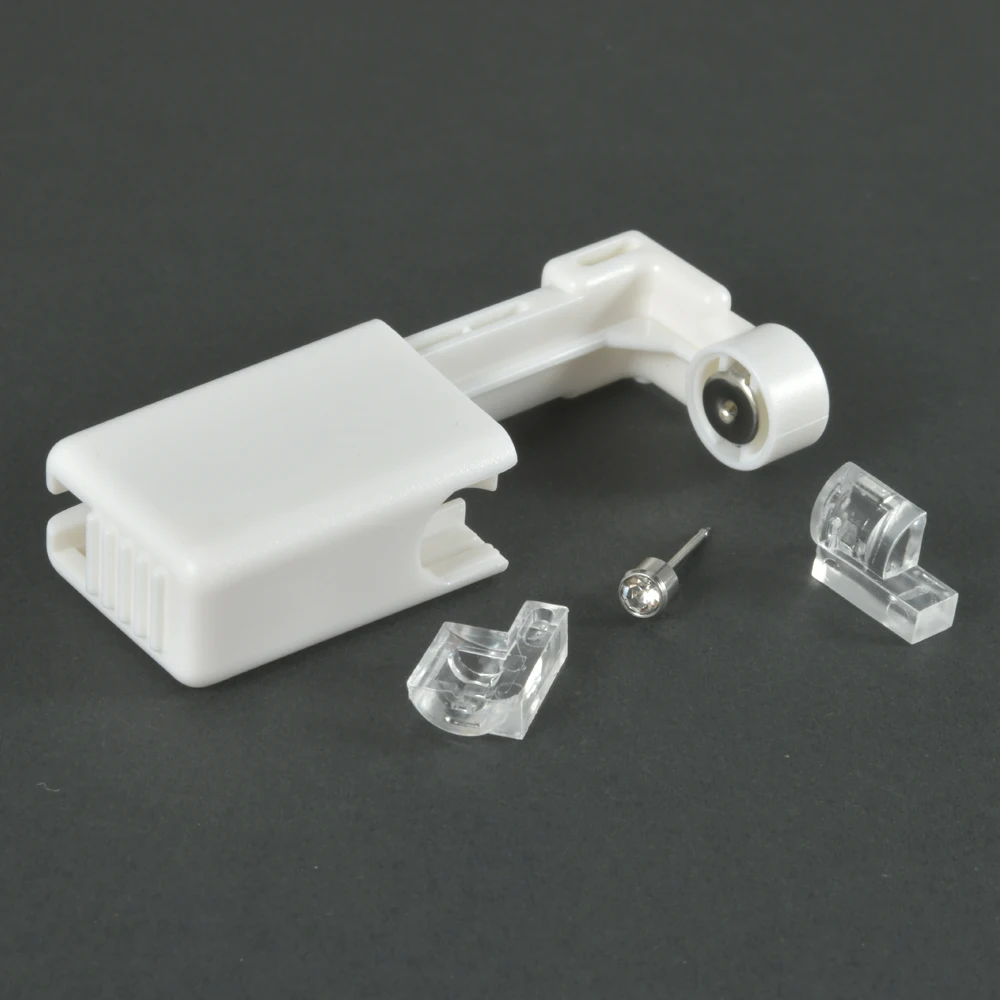 Easy to Use Disposable Sterile Ear Piercer 1 Set with Round Zircon Safe Ball Buckle Set Piercing Gun Body Piercing Jewelry