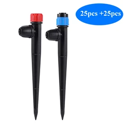 Versatile 360° Scattering Garden Irrigation Nozzle Set (50Pcs Red-Blue)