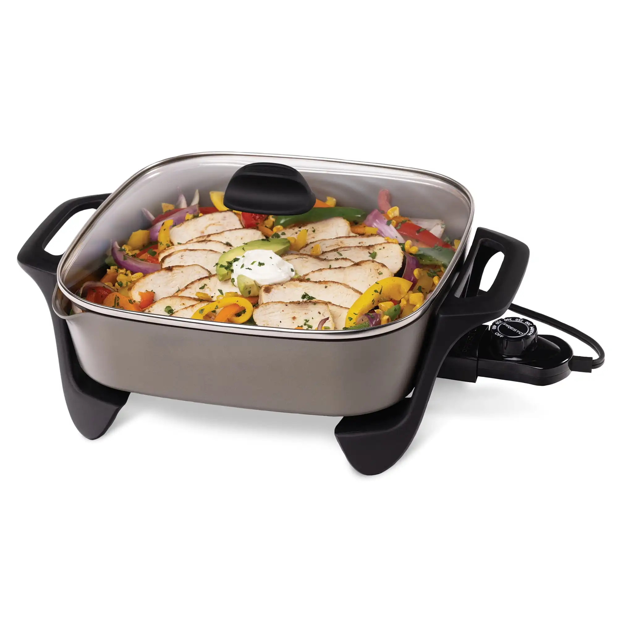 

Presto 12-inch Ceramic Electric Skillet with Glass Cover, 07120