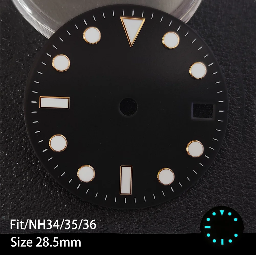 Custom Blue Luminous Multi-Color Calendar Watch Dial Replacement Accessory