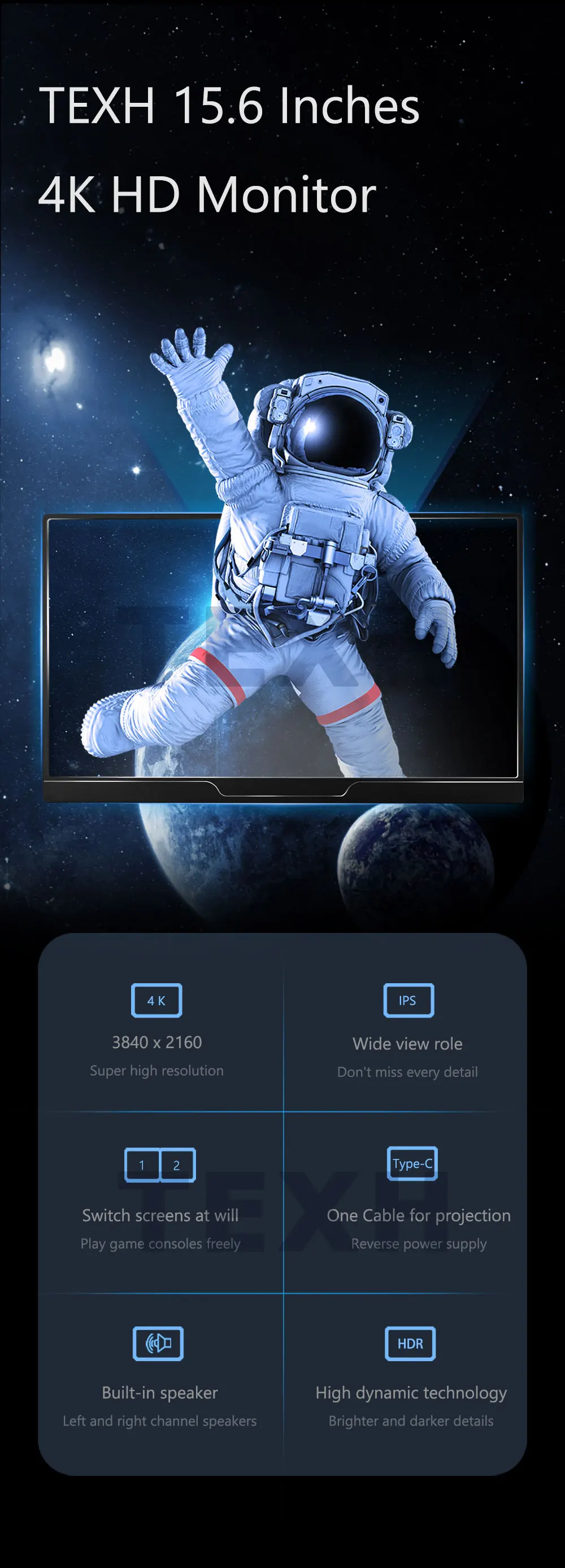 PS5 ġ ޴ , HDR 500cd/ IPS PC ̸ , 100% sRGB Ʈ ǻ ȭ ӿ, 4K, 15.6 ġ