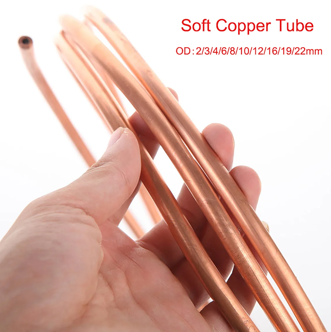 1M Soft Copper Tube 2 3 4 6 8 10 12 16 19 22mm Copper Coil Air 1m-soft-copper-tube-2-3-4-6-8-10-12-16-19-22mm-copper-coil-air