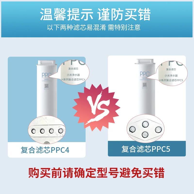 Dual Core for Mijia Water Purifier 1000G/1200G Filter Element PPC5 Composite 400G Reverse Osmosis RO1 Filter Element